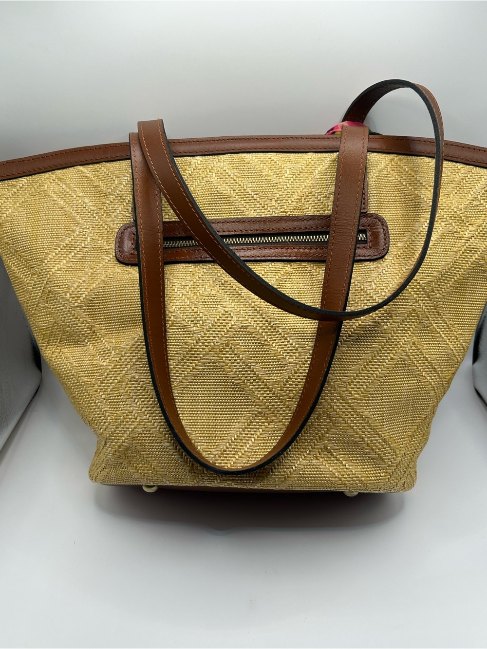 Patricia Nash Marconia Woven Tote with Floral Scarf - Picture 2 of 11